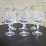 Série de six verres anciens