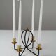 Black & brass four-light candle holder – Gunnar Ander for Ystad-Metall, Sweden, 1950s/1960s