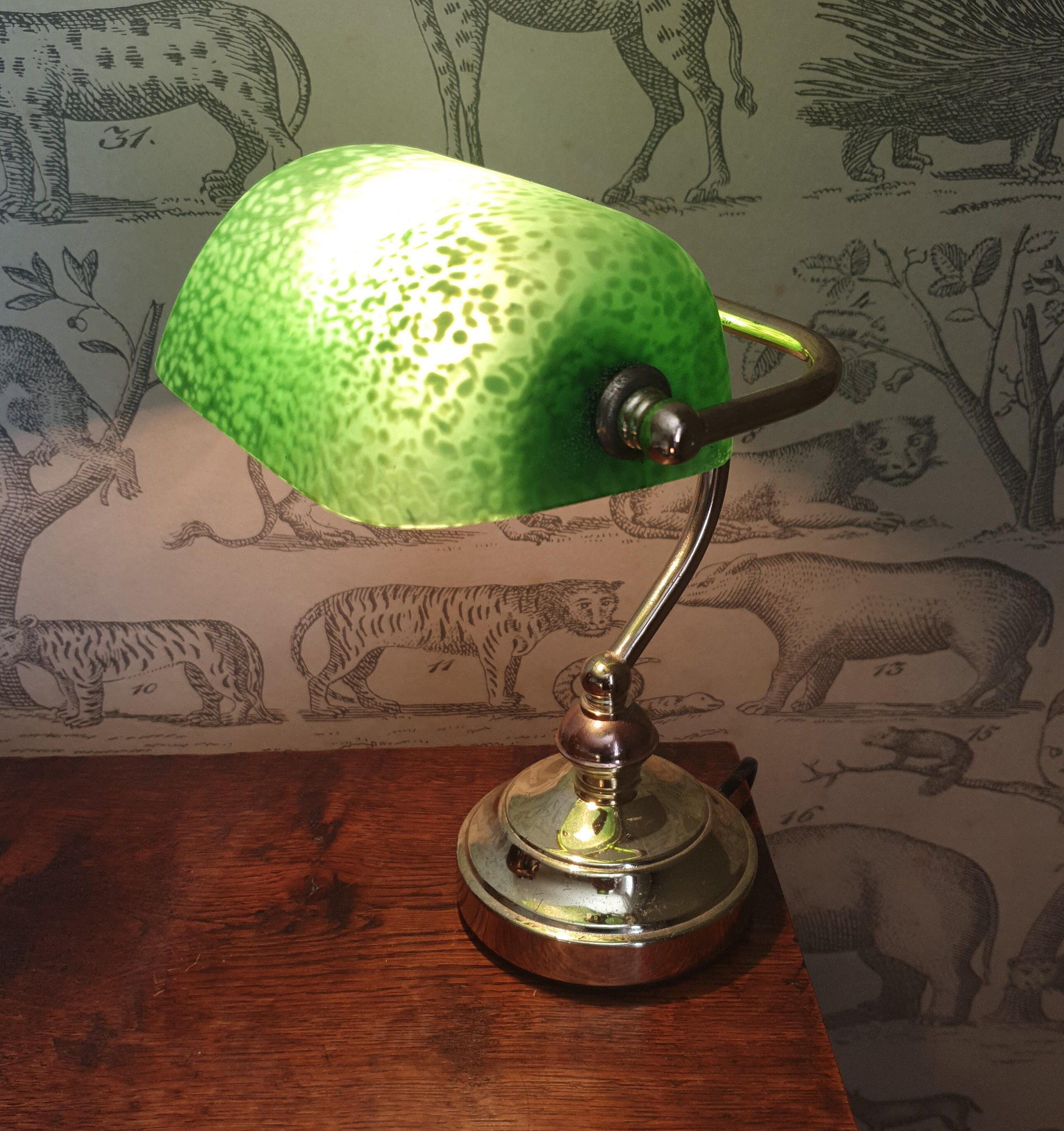 Pair of notary or banker lamps