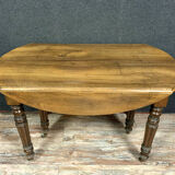 table has 6 feet period Louis Philippe in blond walnut