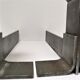 Paire de chenets modernistes acier design années 70/80