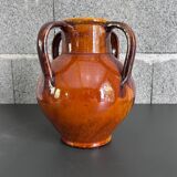 Signed 4-handled vase