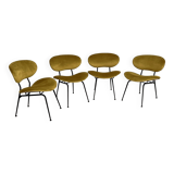Italian Reupholstered Lounge Chairs, Set of 4pcs.