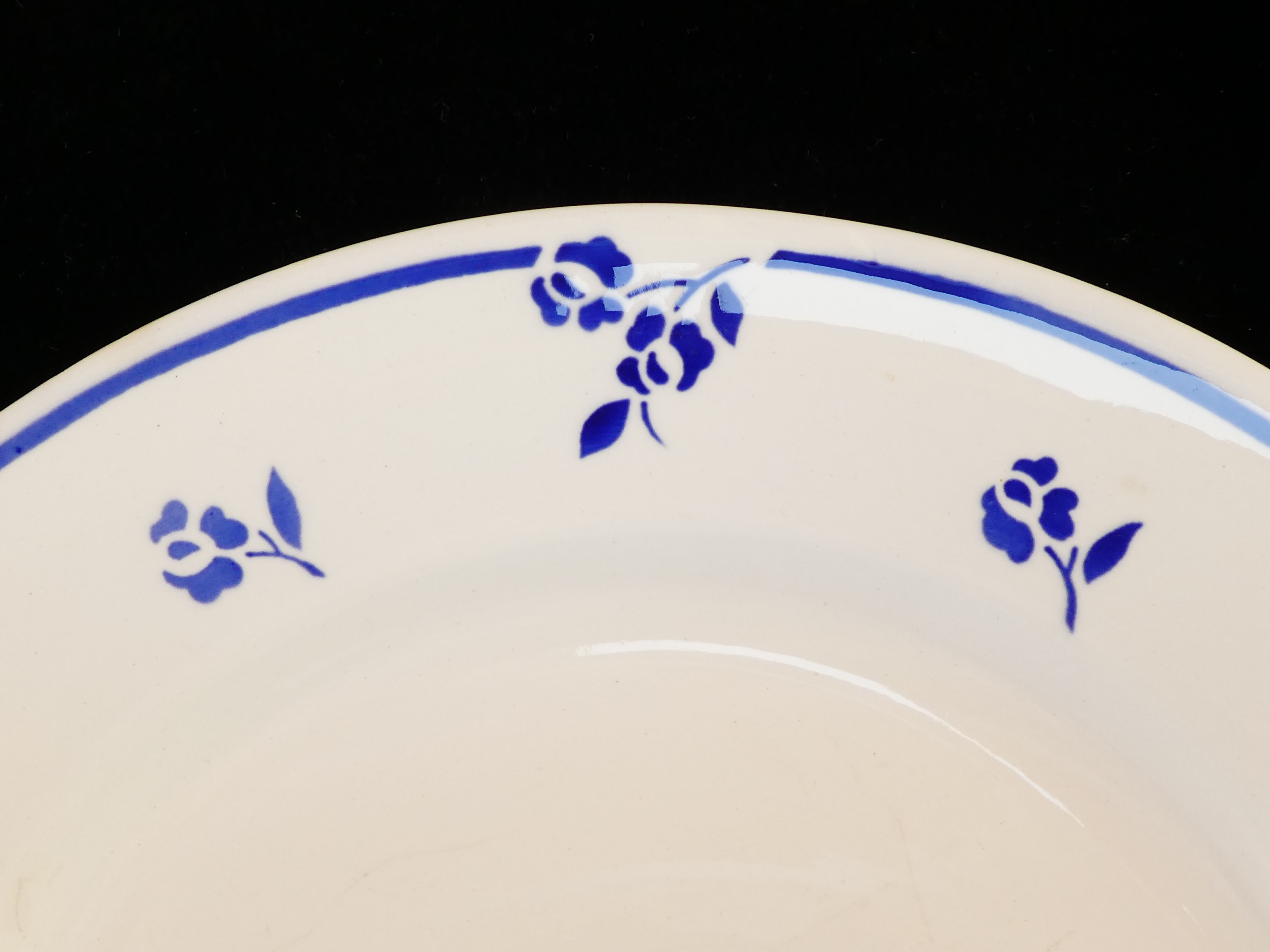 6 assiettes plates en faience de digoin sarreguemines petite fleur bleu
