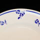6 assiettes plates en faience de digoin sarreguemines petite fleur bleu