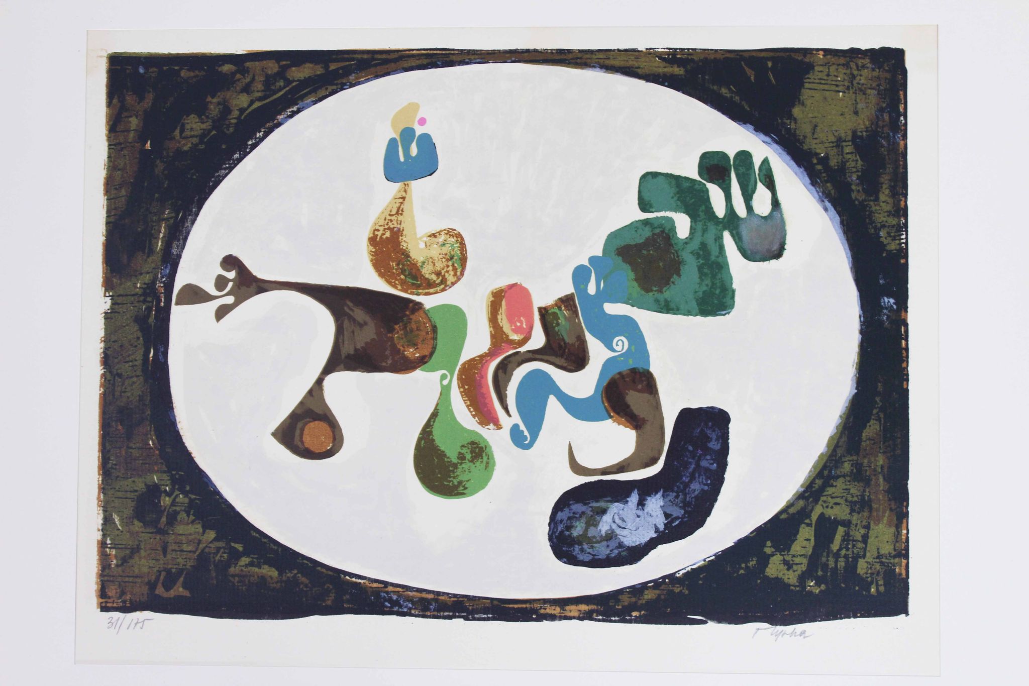 Lithographie de rené myrha série "l'aventura"