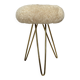 wool top brass small stool 1960s
