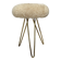 wool top brass small stool 1960s