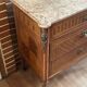 Louis XVI style chest of drawers, spinning top legs - transition style marquetry