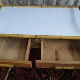 Vintage bamboo and rattan desk