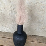 Black concrete effect vase