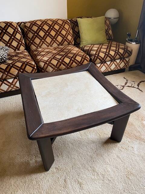 Table basse style Japandi vintage