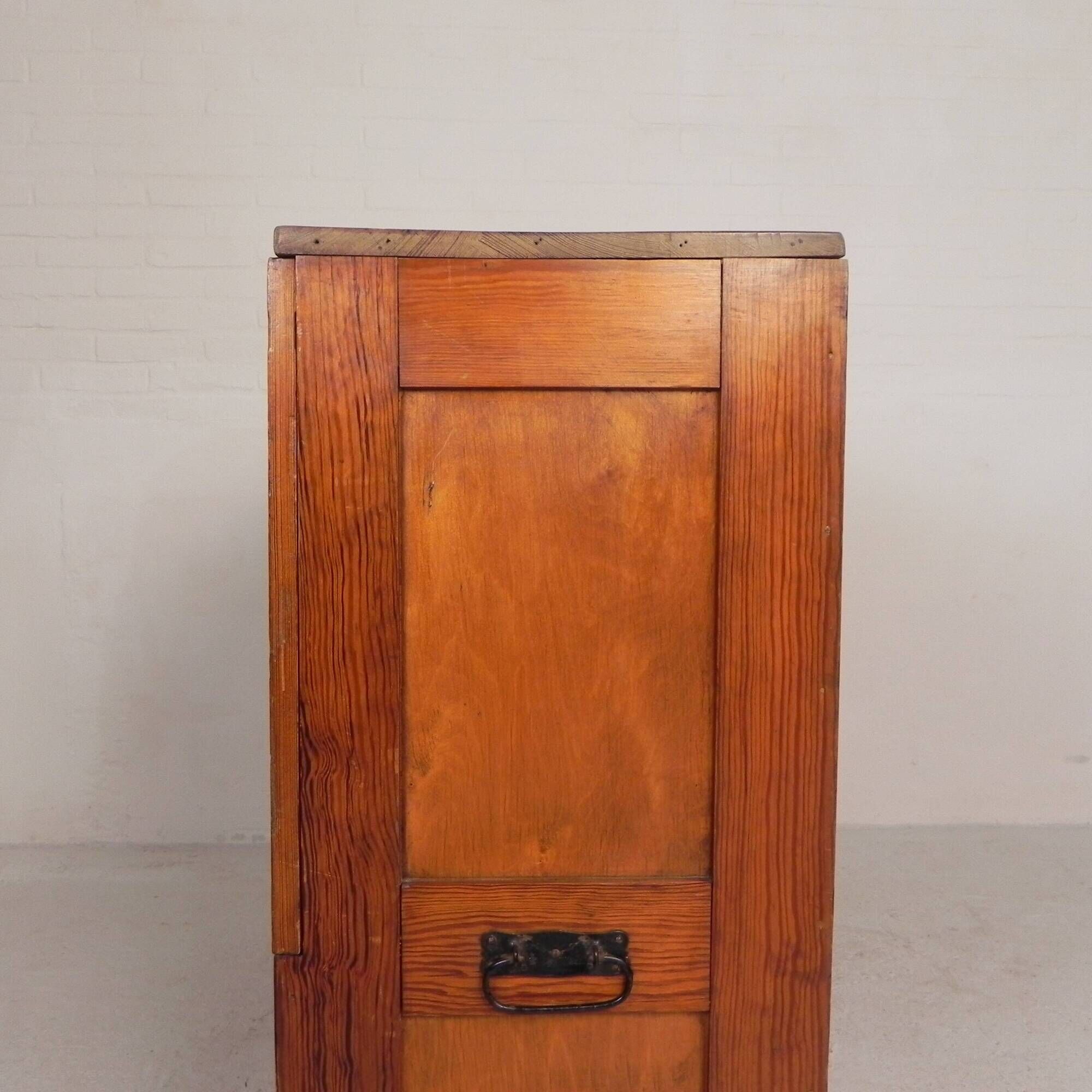 Pine school chart cabinet, architect's cabinet, map cabinet, 1930s