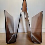 Porte-revues/vinyles plexiglas fumé