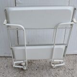 Serving white folding rolling table