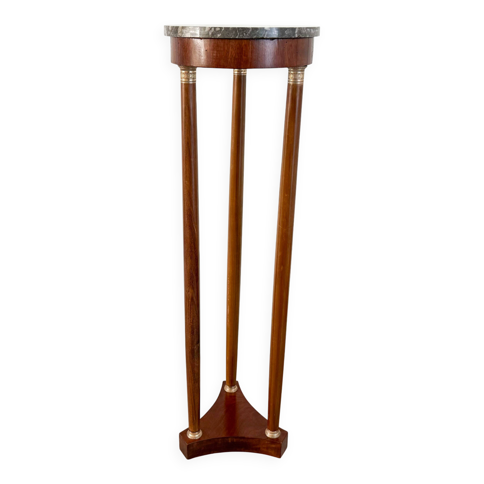 Athenian mahogany and marble side table, Empire style, early 20th century
