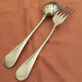 Set of 10 cutlery in silver white metal