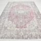 Tapis turc vintage gris beige délavé 7x10, 216x304 cm,