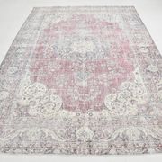 7x10 Faded Grey Beige Turkish Vintage Rug, 216x304Cm