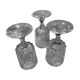Set of 3 crystal glasses Louvre model