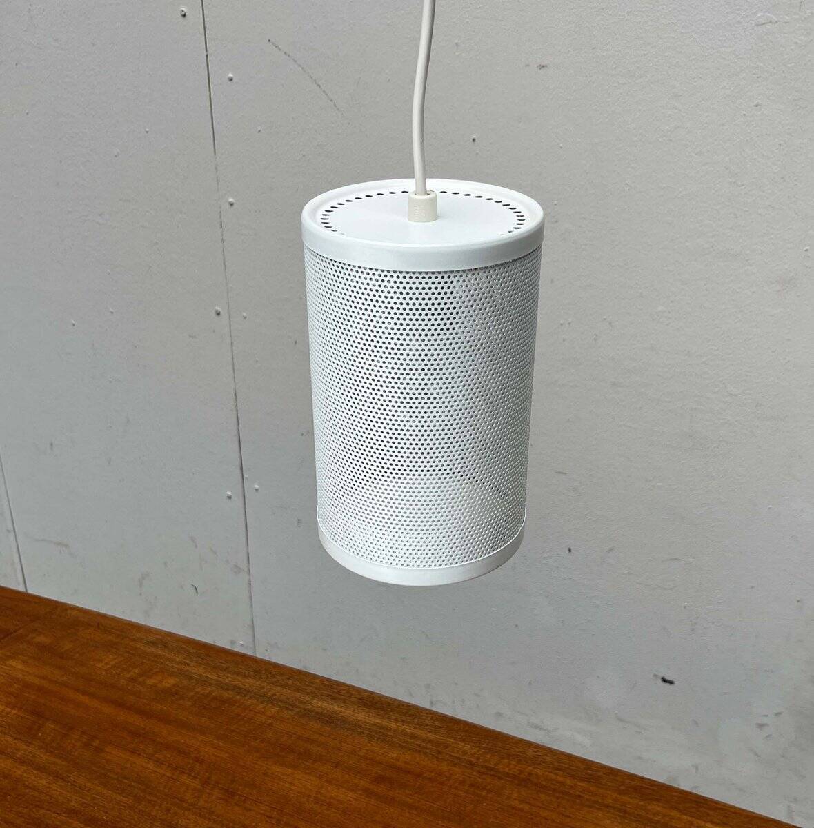 Minimalist perforated metal pendant lamp by Orno, Finland.