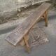 Primitive oak bench