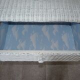 Old rattan chest of drawers