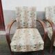 Paire de fauteuils années 50 tissu fleuri