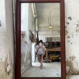 Late 19th XL wooden mirror