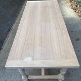 Renovated extendable farmhouse table in raw oak 280cm