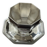Christofle Silver Plated Sauceboat on Tray, 1930s