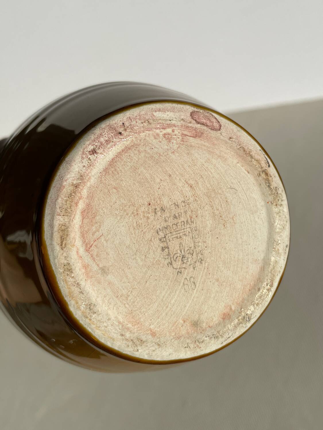 Provençal vase / Mustard yellow olive pot Proceram