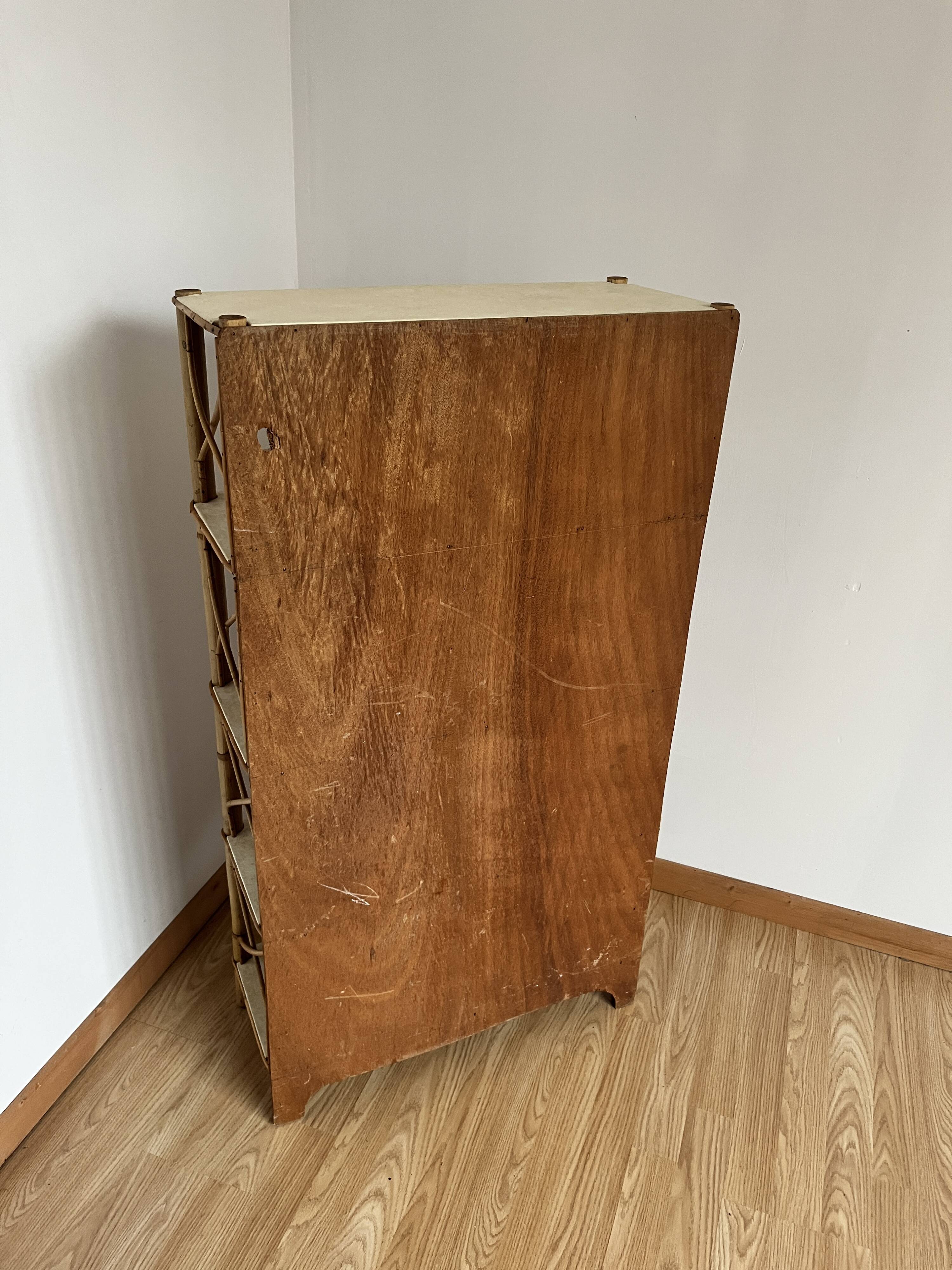 Rattan bookcase shelf
