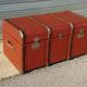 Old curved travel trunk