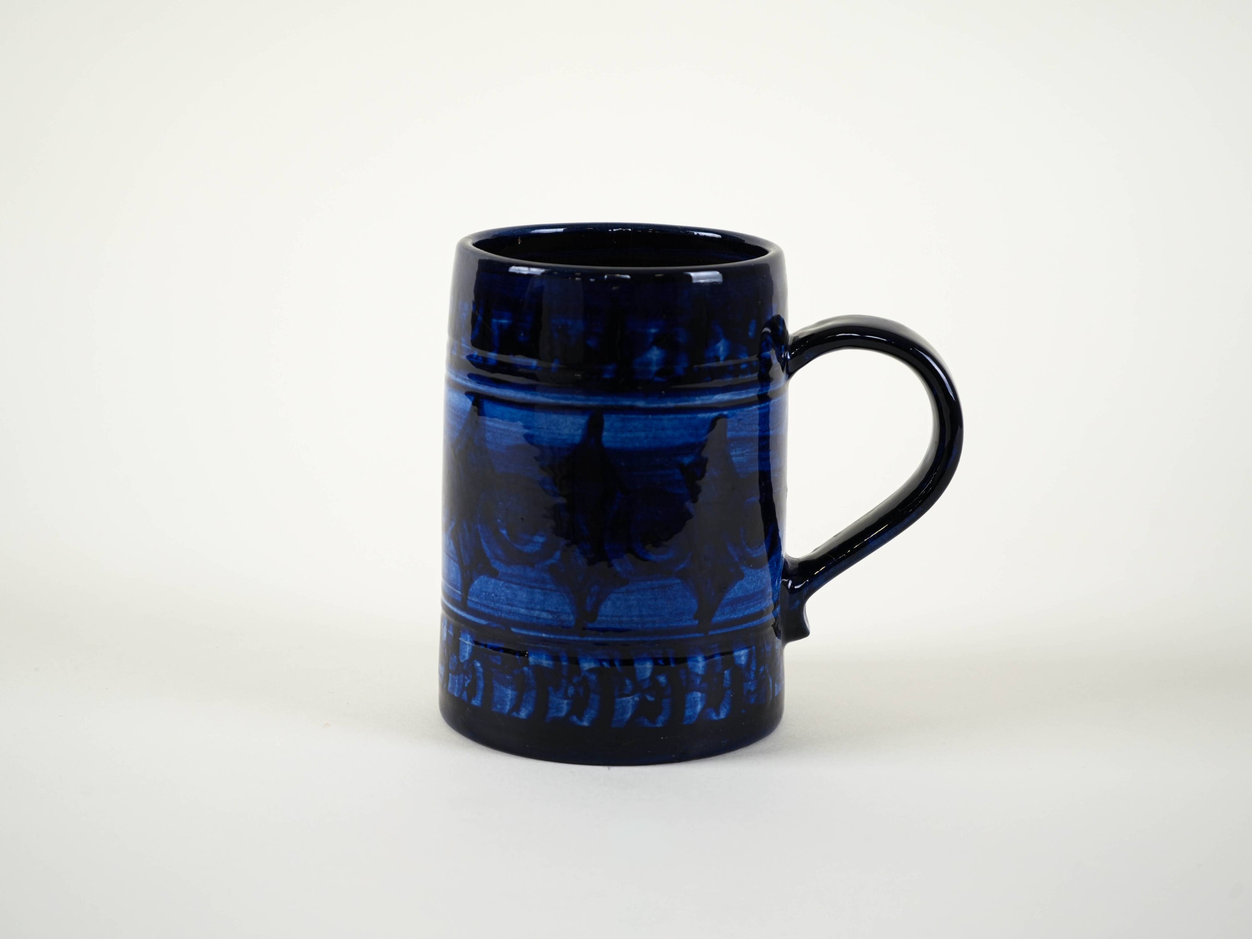 Ceramic beer mug, Danish design, 1970s, manufactured by Winthers Keramik