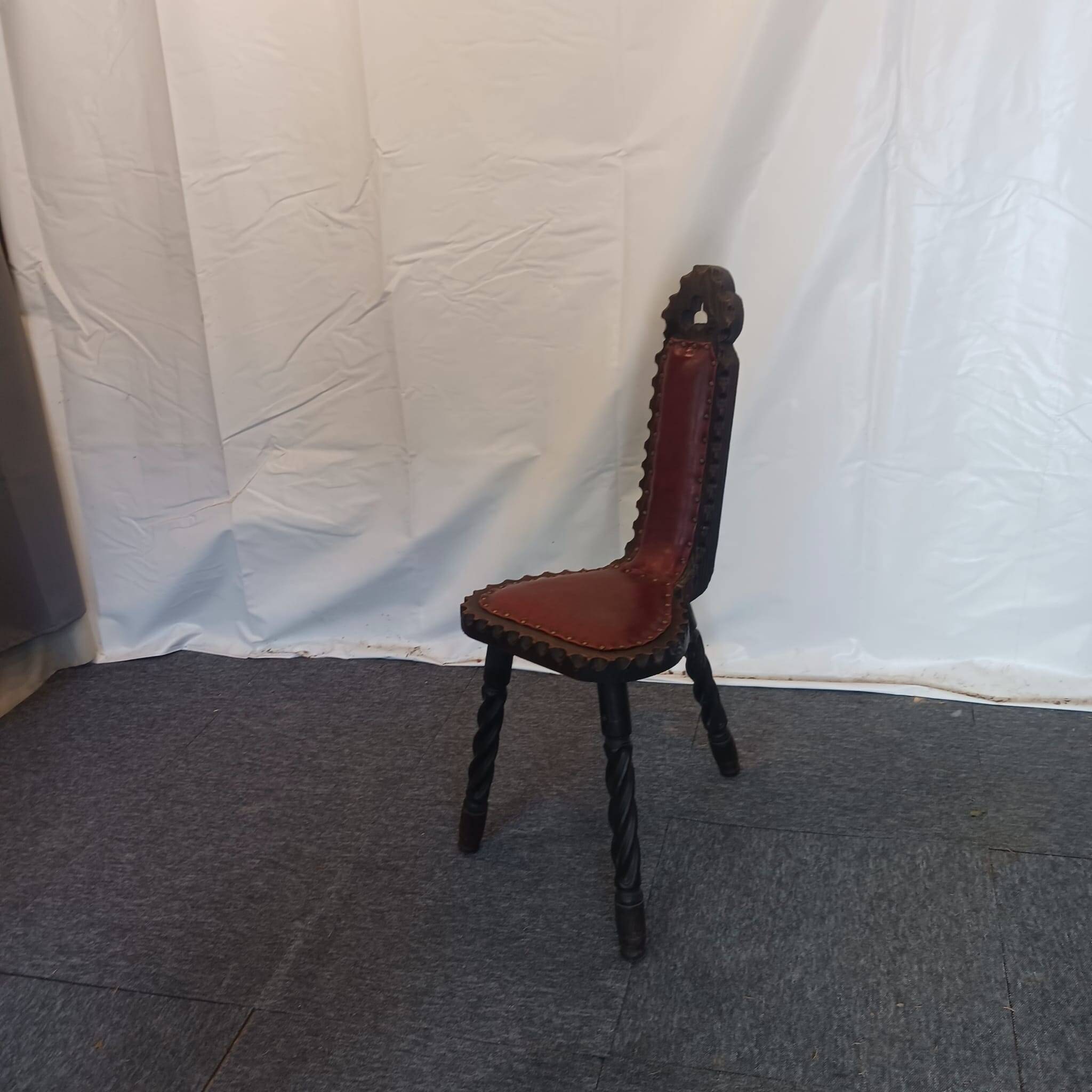 brutalist tripod chair