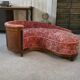 Art Deco "Kidney" sofa in mahogany veneer, 1930s