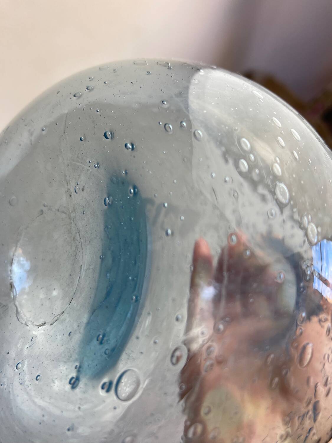 Biot bubble glass soliflore vase
