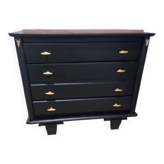 Restored chest of drawers with marble slab