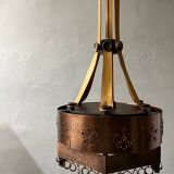 Arts and crafts metal ceiling lamp | Sweden | 1920s