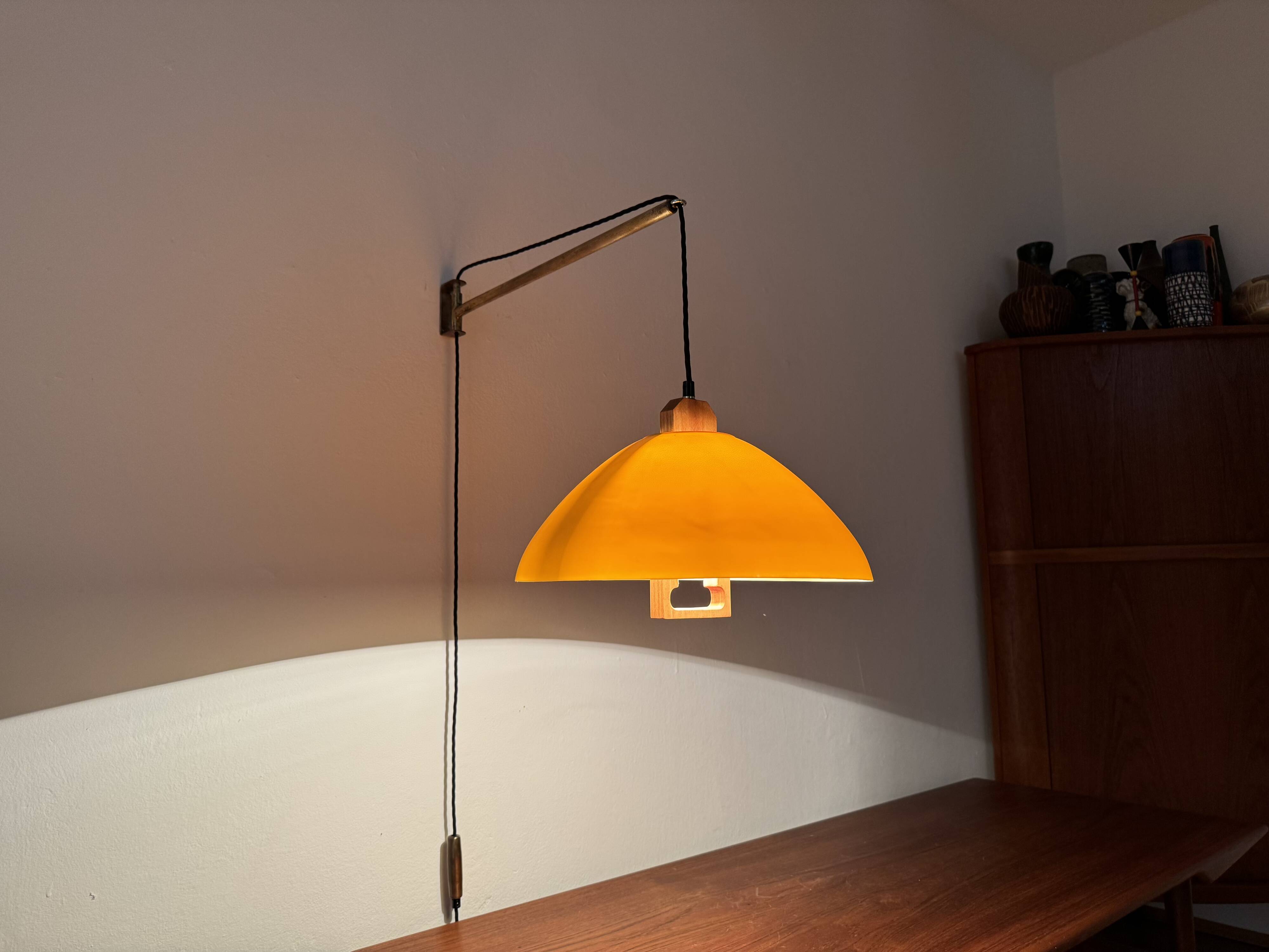 Large Adjustable Brass Wall Lamp