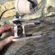 Pink metal clip lamp