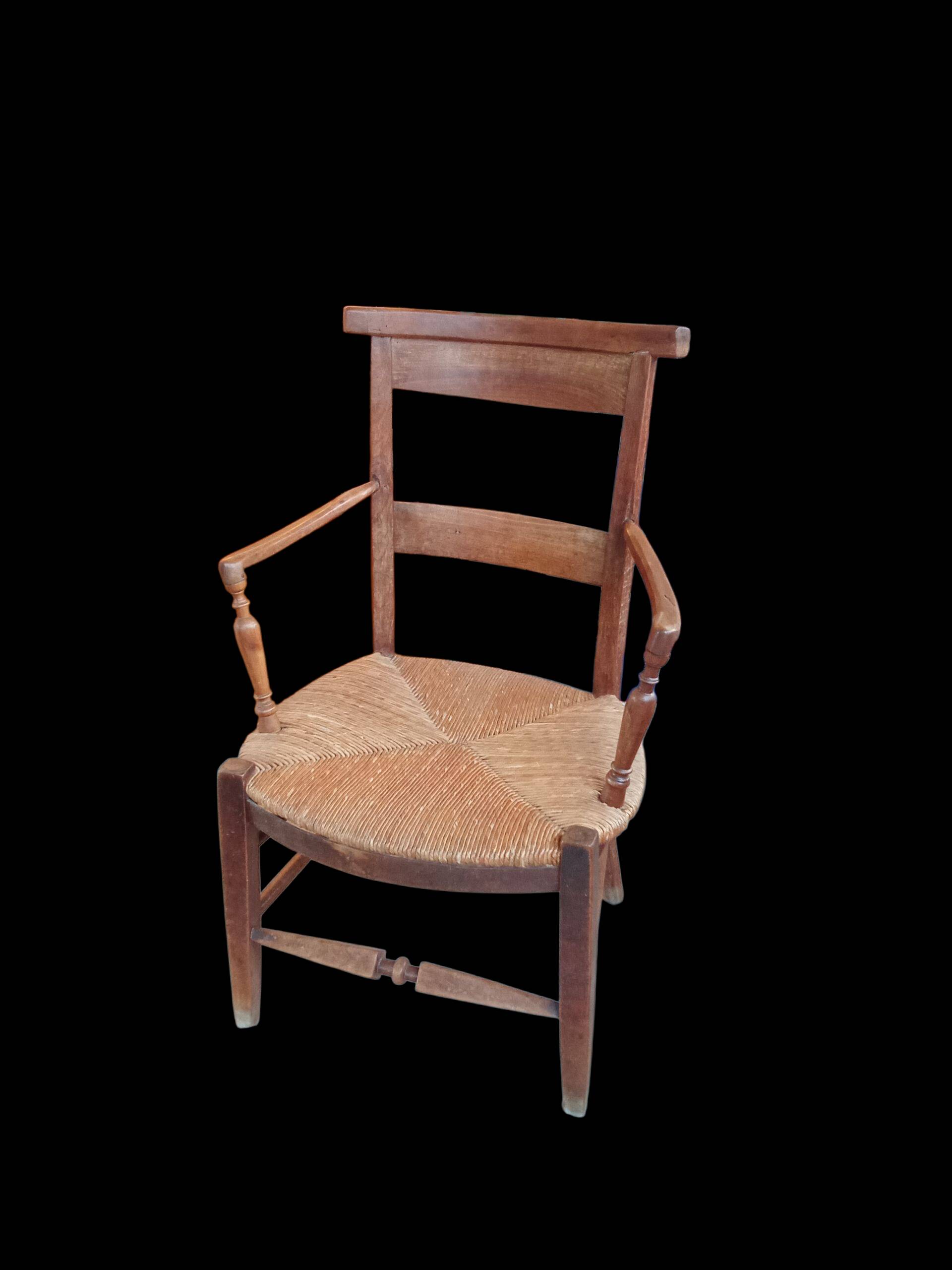 Old Provençal straw chair