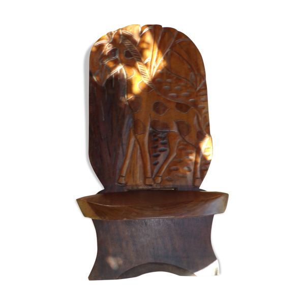 Chaise à palabre en bois sculpté enfant — Beyit