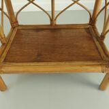 Bamboo rattan shelf, 60/70s