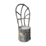 Faux wood rockery armchair
