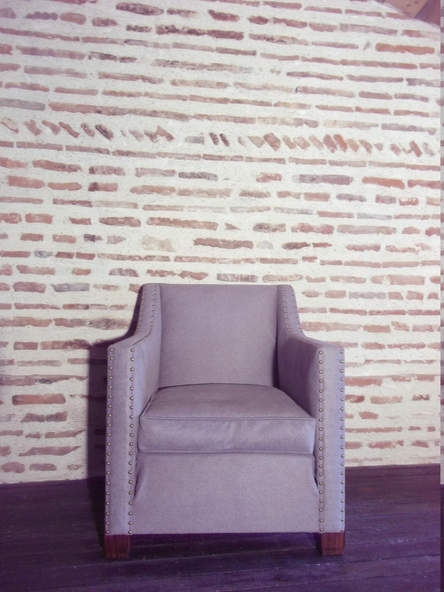 Art Deco chair with otoman