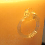 Murano glass table lamp, very particular pink color, Italia 1950s