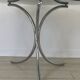 Table for 4 people in smoked glass and metal, 1970.