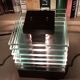 Demeter wood and glass lamp Maison Desny 1980